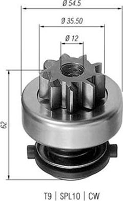 Magneti Marelli 940113020282 - Zobrats, Starteris adetalas.lv