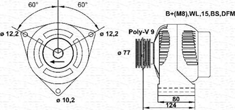 Magneti Marelli 943355233010 - Ģenerators adetalas.lv