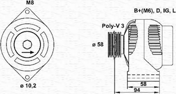 Magneti Marelli 943356939010 - Ģenerators adetalas.lv