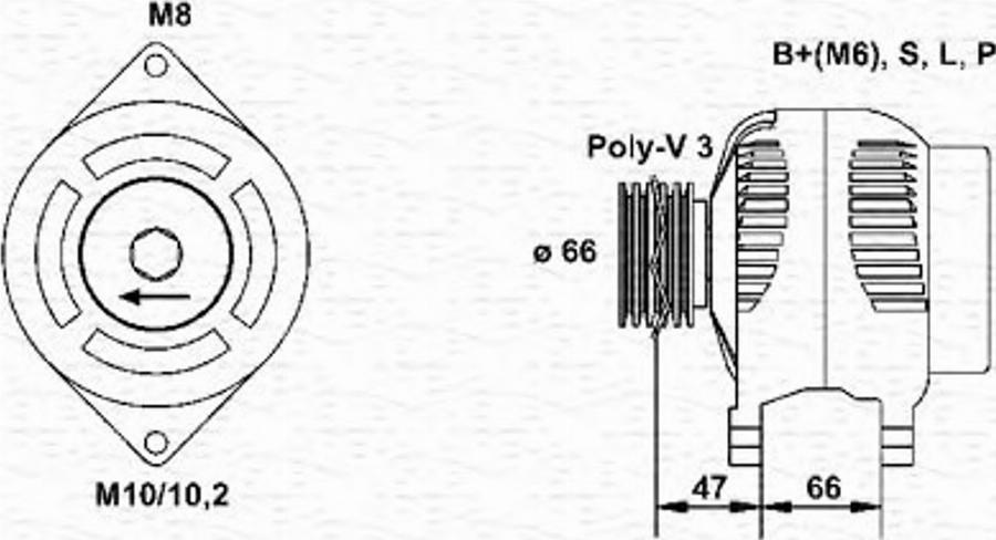 Magneti Marelli 943356935010 - Ģenerators adetalas.lv