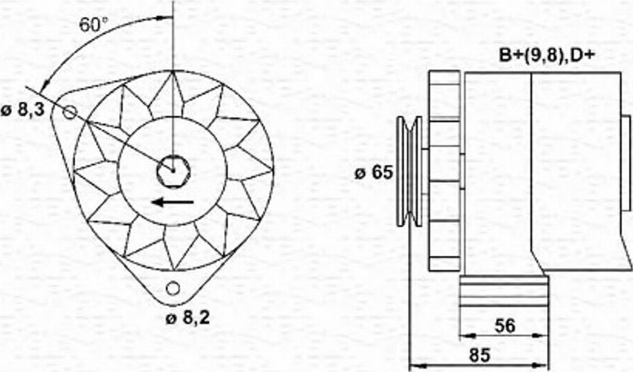 Magneti Marelli 943356447010 - Ģenerators adetalas.lv