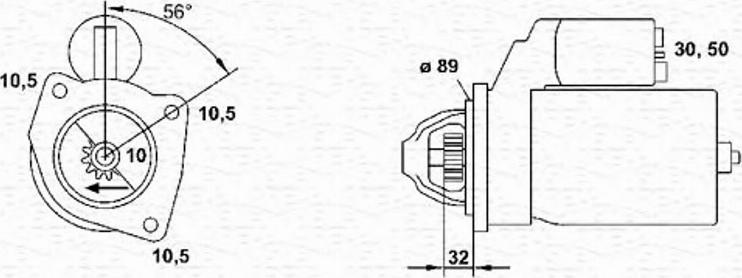 Magneti Marelli 943251658010 - Starteris adetalas.lv