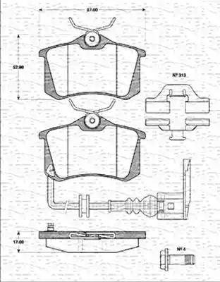 Magneti Marelli 430216170257 - Bremžu uzliku kompl., Disku bremzes adetalas.lv