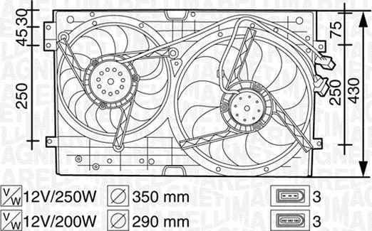 Magneti Marelli 069422258010 - Ventilators, Motora dzesēšanas sistēma adetalas.lv