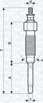 Magneti Marelli 060900550606 - Kvēlsvece adetalas.lv