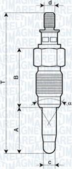 Magneti Marelli 062900056304 - Kvēlsvece adetalas.lv