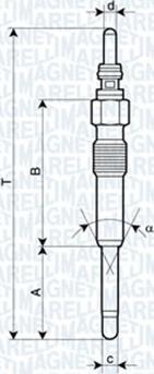 Magneti Marelli 062900085304 - Kvēlsvece adetalas.lv