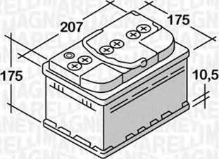 Magneti Marelli 068050051530 - Startera akumulatoru baterija adetalas.lv