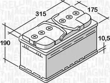 Magneti Marelli 068080060010 - Startera akumulatoru baterija adetalas.lv