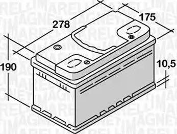 Magneti Marelli 068074068010 - Startera akumulatoru baterija adetalas.lv