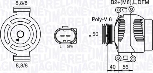 Magneti Marelli 063536250020 - Ģenerators adetalas.lv