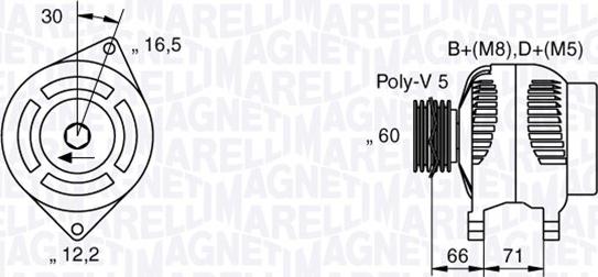 Magneti Marelli 063533250580 - Ģenerators adetalas.lv