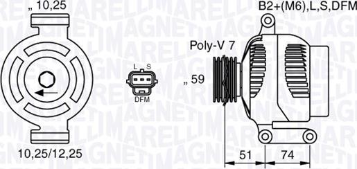 Magneti Marelli 063533251000 - Ģenerators adetalas.lv