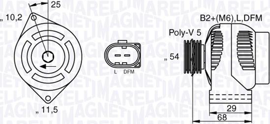 Magneti Marelli 063532250200 - Ģenerators adetalas.lv