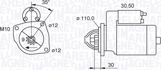 Magneti Marelli 063521093440 - Starteris adetalas.lv