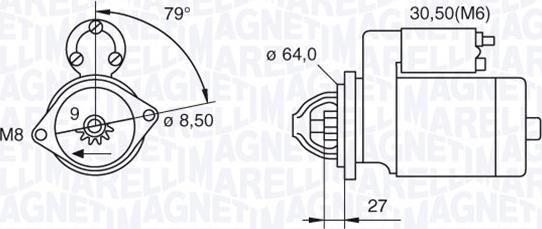 Magneti Marelli 063521074370 - Starteris adetalas.lv