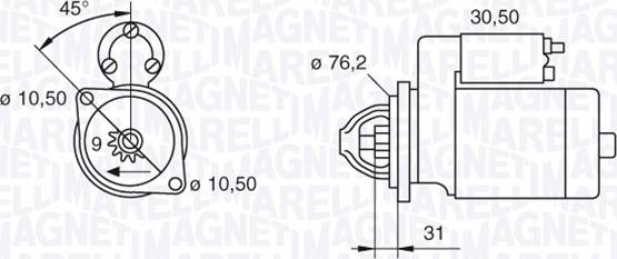 Magneti Marelli 063521150350 - Starteris adetalas.lv