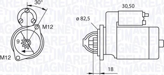 Magneti Marelli 063521101380 - Starteris adetalas.lv