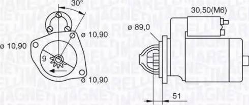 Magneti Marelli 063523683090 - Starteris adetalas.lv