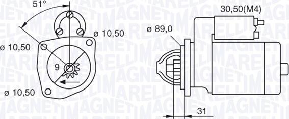 Magneti Marelli 063522310050 - Starteris adetalas.lv