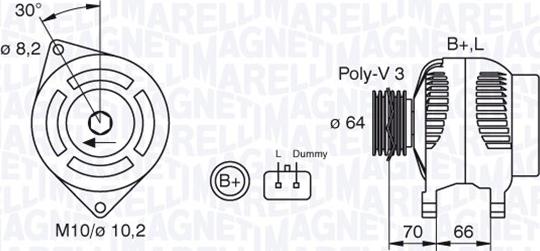 Magneti Marelli 063310506010 - Ģenerators adetalas.lv