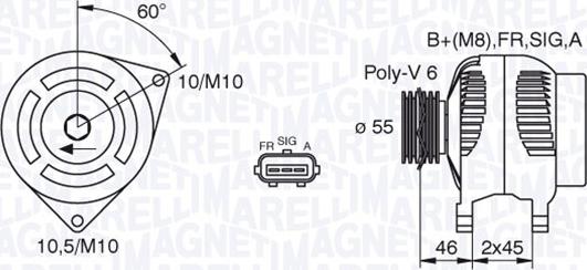 Magneti Marelli 063380002010 - Ģenerators adetalas.lv