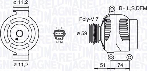 Magneti Marelli 063380007010 - Ģenerators adetalas.lv