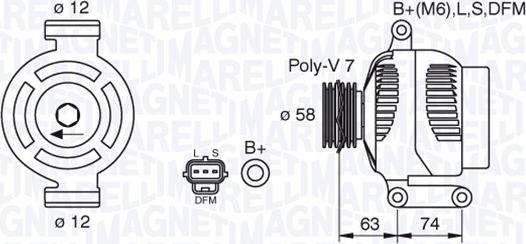 Magneti Marelli 063388502010 - Ģenerators adetalas.lv