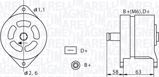 Magneti Marelli 063320049010 - Ģenerators adetalas.lv