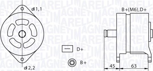 Magneti Marelli 063320060010 - Ģenerators adetalas.lv