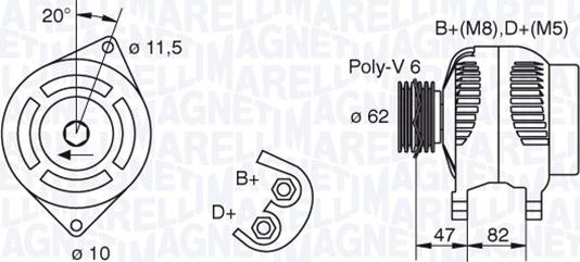 Magneti Marelli 063321615010 - Ģenerators adetalas.lv