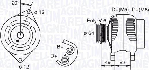 Magneti Marelli 063321854010 - Ģenerators adetalas.lv