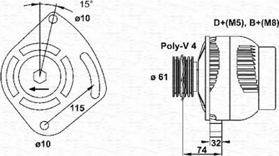 Magneti Marelli 063321863010 - Ģenerators adetalas.lv