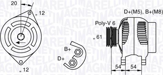 Magneti Marelli 063321833010 - Ģenerators adetalas.lv