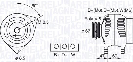 Magneti Marelli 063321347010 - Ģenerators adetalas.lv