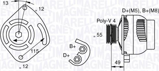 Magneti Marelli 063321715010 - Ģenerators adetalas.lv