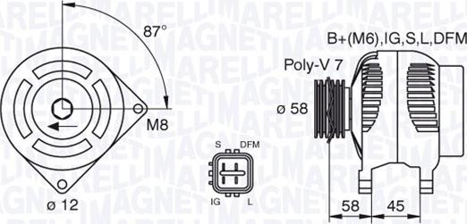 Magneti Marelli 063377435010 - Ģenerators adetalas.lv