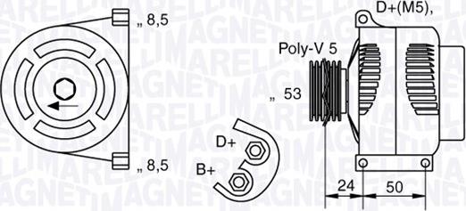 Magneti Marelli 063377009010 - Ģenerators adetalas.lv