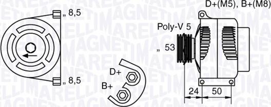 Magneti Marelli 063377007010 - Ģenerators adetalas.lv