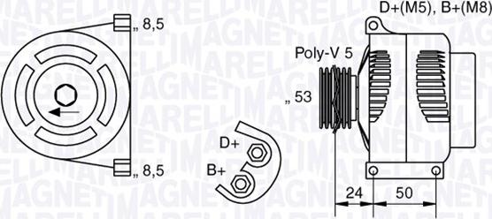 Magneti Marelli 063377013010 - Ģenerators adetalas.lv