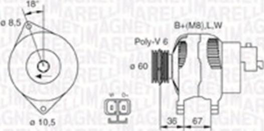 Magneti Marelli 063730005010 - Ģenerators adetalas.lv