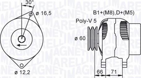 Magneti Marelli 063730035010 - Ģenerators adetalas.lv