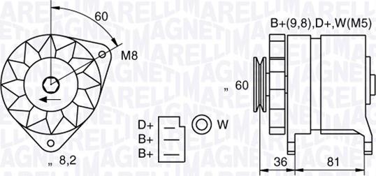 Magneti Marelli 063731227010 - Ģenerators adetalas.lv