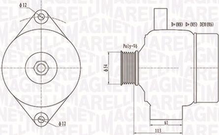 Magneti Marelli 063731952010 - Ģenerators adetalas.lv