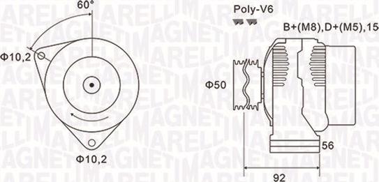 Magneti Marelli 063731491010 - Ģenerators adetalas.lv