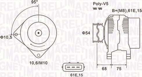 Magneti Marelli 063731584010 - Ģenerators adetalas.lv