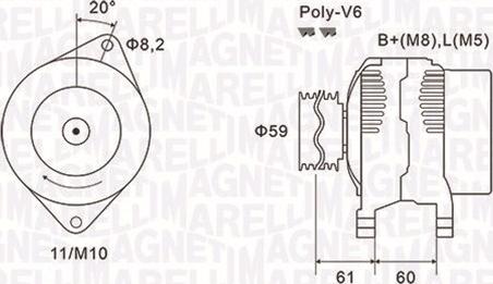 Magneti Marelli 063731643010 - Ģenerators adetalas.lv