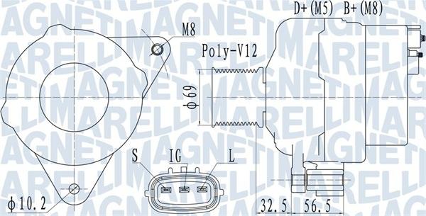 Magneti Marelli 063731633010 - Ģenerators adetalas.lv