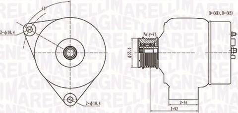 Magneti Marelli 063731090010 - Ģenerators adetalas.lv