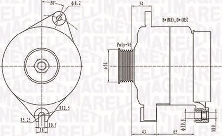 Magneti Marelli 063731086010 - Ģenerators adetalas.lv